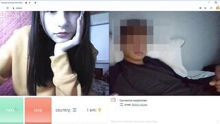 shy but opens mouth for cum