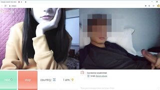 shy but opens mouth for cum
