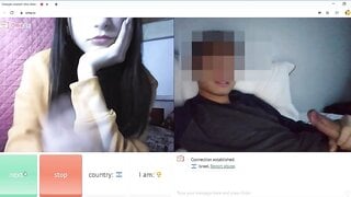 shy but opens mouth for cum