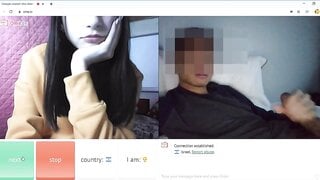 shy but opens mouth for cum
