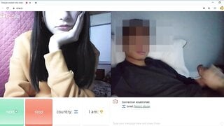 shy but opens mouth for cum