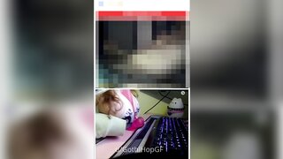 18 year old teen plays on omegle until titty fucking dildo for stranger
