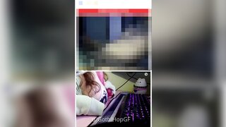 18 year old teen plays on omegle until titty fucking dildo for stranger