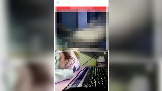 18 year old teen plays on omegle until titty fucking dildo for stranger