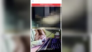 18 year old teen plays on omegle until titty fucking dildo for stranger