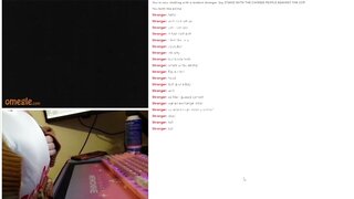 18 year old teen plays on omegle until titty fucking dildo for stranger