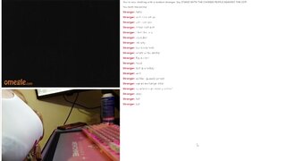 18 year old teen plays on omegle until titty fucking dildo for stranger