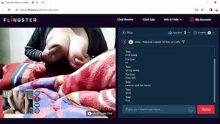 Indian hubby showing wife's big boobs