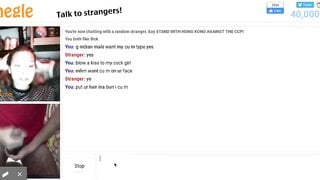 Omegle slut want to suck my dick
