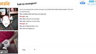 Omegle slut want to suck my dick