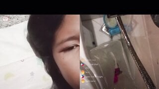 Cute asian flashes for dick