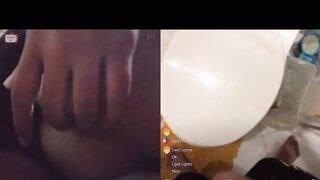 Cute asian flashes for dick