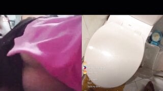Cute asian flashes for dick