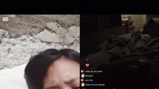Cute asian flashes for dick