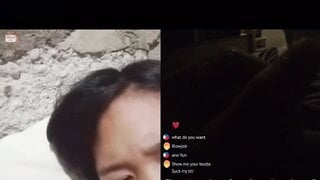 Cute asian flashes for dick