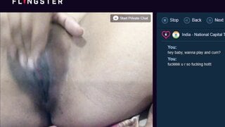 Indian with huge tits rubbing her pussy