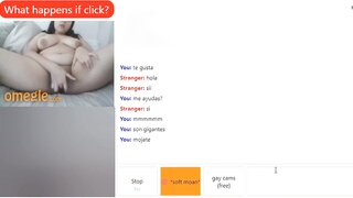 Chubby girl with huge boobs fingers her pussy
