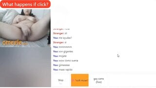 Chubby girl with huge boobs fingers her pussy