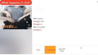 Chubby girl with huge boobs fingers her pussy