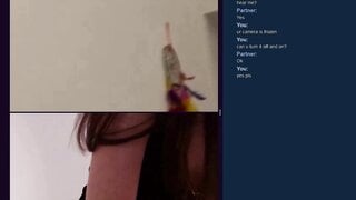 Omchater Flingster Horny Brunette Masturbates