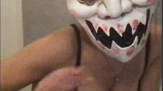 she wont help me cum but shows her tits