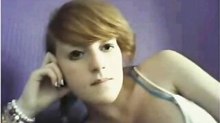 redhead teen shows boobs
