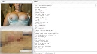 CHEATER WIFE SHOWS TITS WITH HER HUSBAND UPSTAIRS