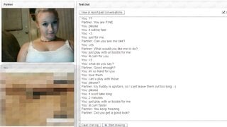 CHEATER WIFE SHOWS TITS WITH HER HUSBAND UPSTAIRS