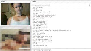 CHEATER WIFE SHOWS TITS WITH HER HUSBAND UPSTAIRS