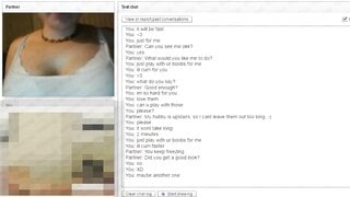 CHEATER WIFE SHOWS TITS WITH HER HUSBAND UPSTAIRS