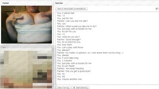 CHEATER WIFE SHOWS TITS WITH HER HUSBAND UPSTAIRS