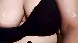 Indian aunty shows off her boobs