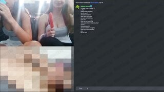 BEAUTFUL REDHEAD AND HER FRIEND SHOW THEIR TITS KISS WHILE EATING POPSICLE