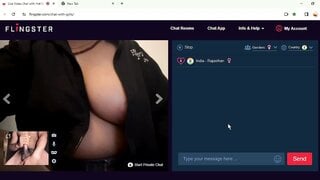Indian big tits slut playing with her nipples