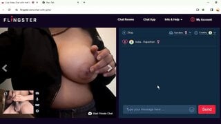 Indian big tits slut playing with her nipples