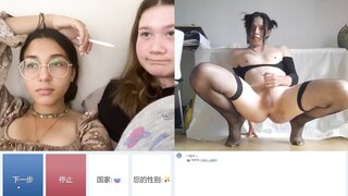 OMETV Asian Crossdresser Webcam Flash & Cum