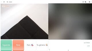 Chilean licks her big tits on ometv