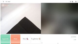 Chilean licks her big tits on ometv