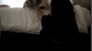Indian girl flashes' tits and ass