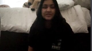 Indian girl flashes' tits and ass