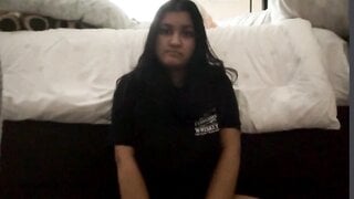 Indian girl flashes' tits and ass