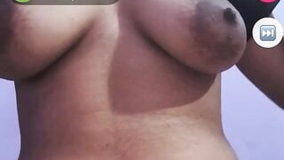 Indian flashes her biggies ( • )( • )