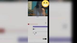 White chick turns me on by showing her tits