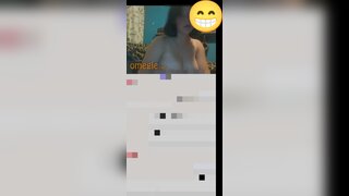 White chick turns me on by showing her tits