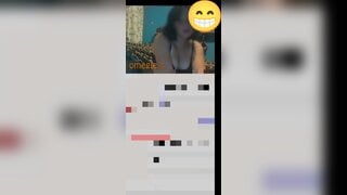 White chick turns me on by showing her tits