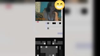 White chick turns me on by showing her tits