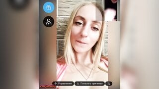 Busty girl's reaction to self-sucking