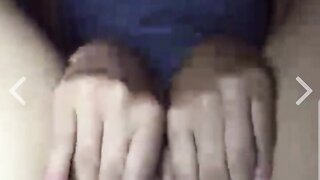Horny girl fingering Shagle video call