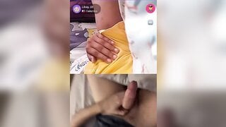 Pussy flash on Omegle with big dick