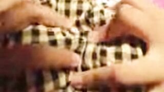 Asian teen teases